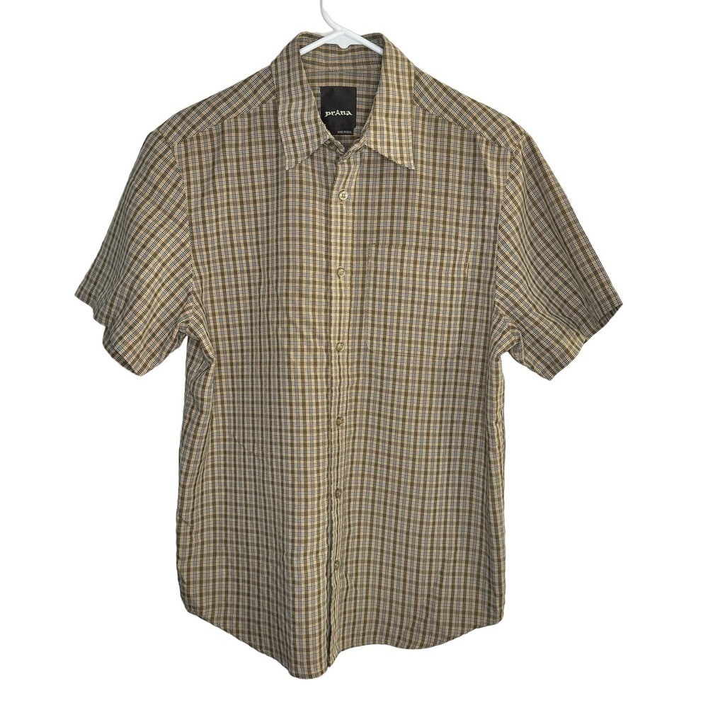 Prana Modal Blend Men’s Button- Up Casual Shirt Size Small